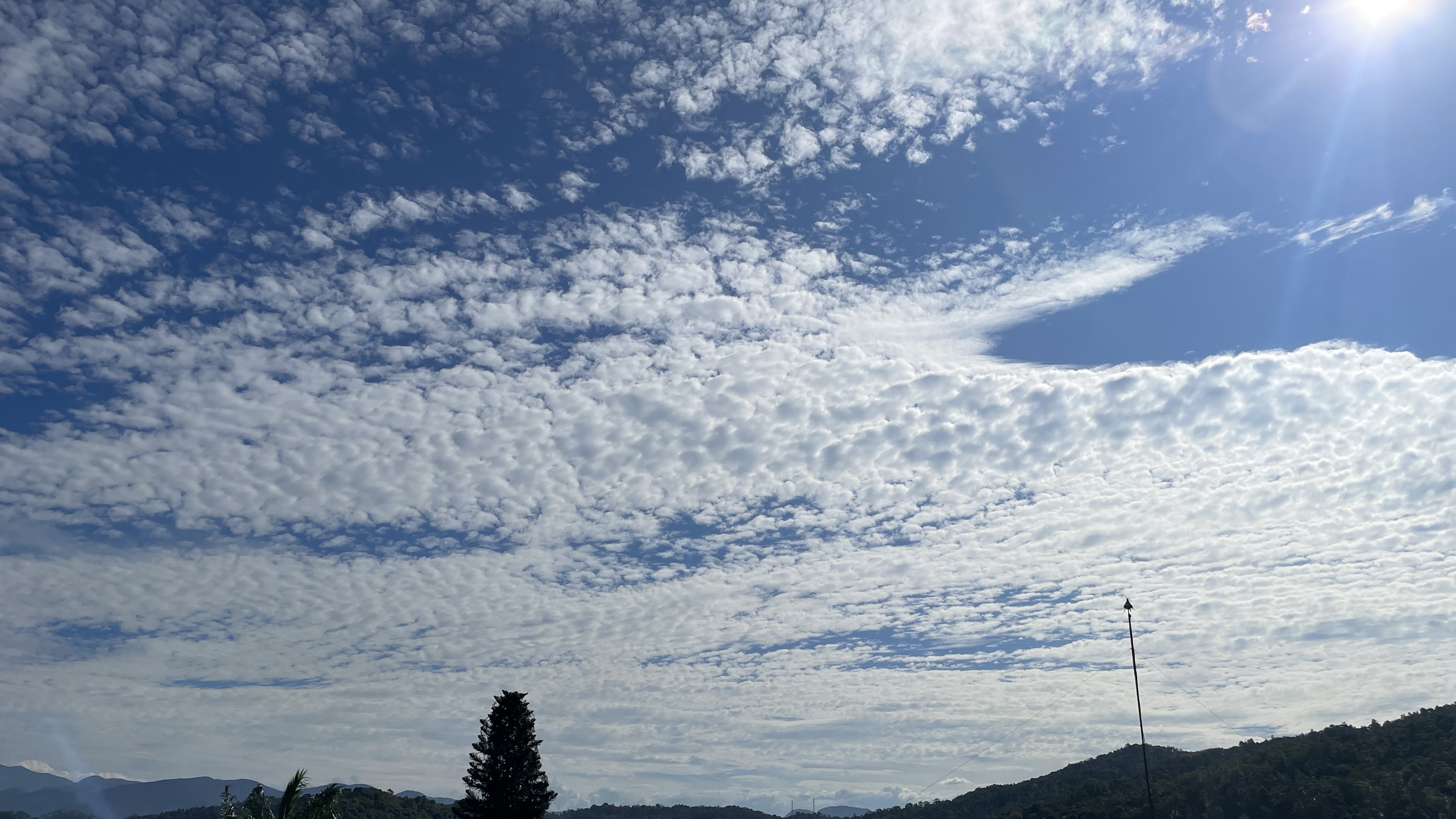Hills and sky above Mirissa